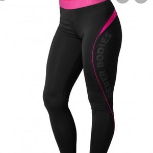 BETTER BODIES curve tights pink and black